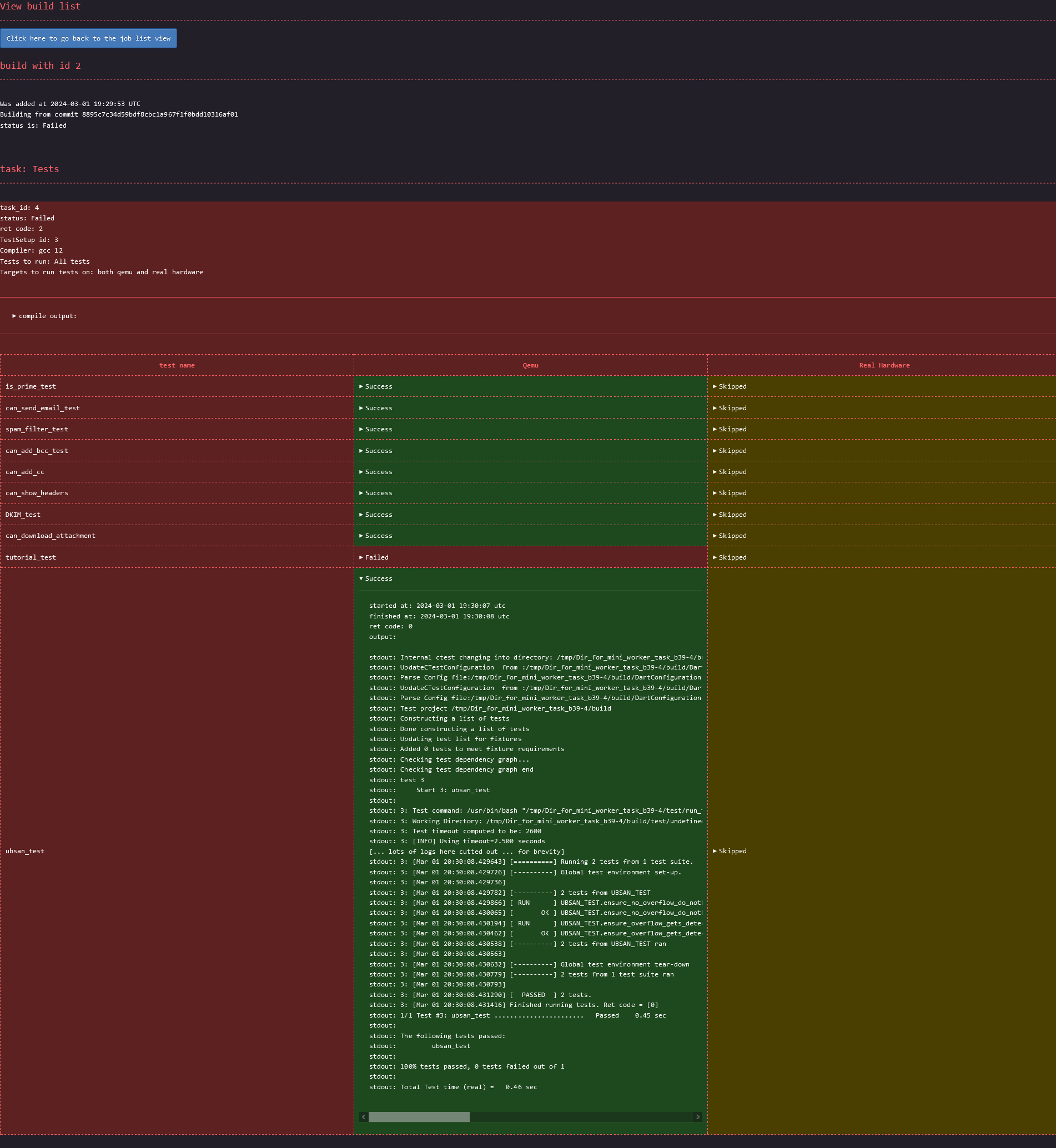 Build detail example